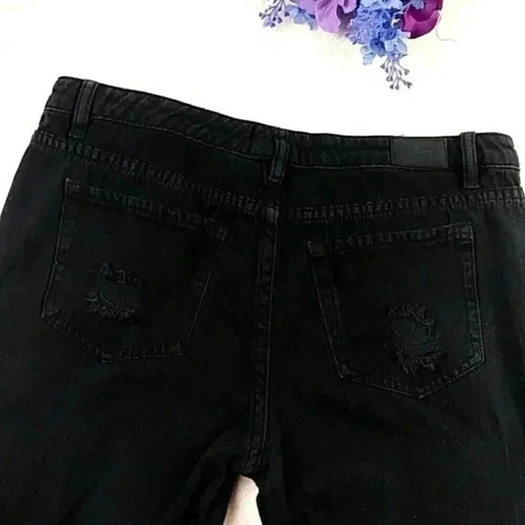 Obey Size 27 Black Distressed Skinny Straight Leg Jeans - Picture 8 of 11